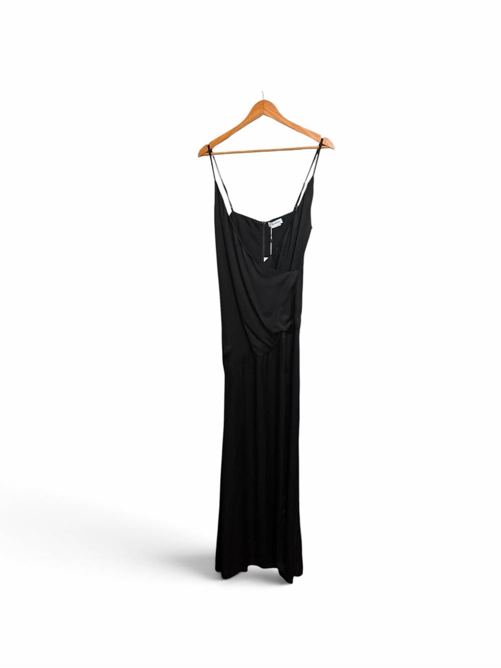 Lovers + Friends Black Draped Slip Maxi